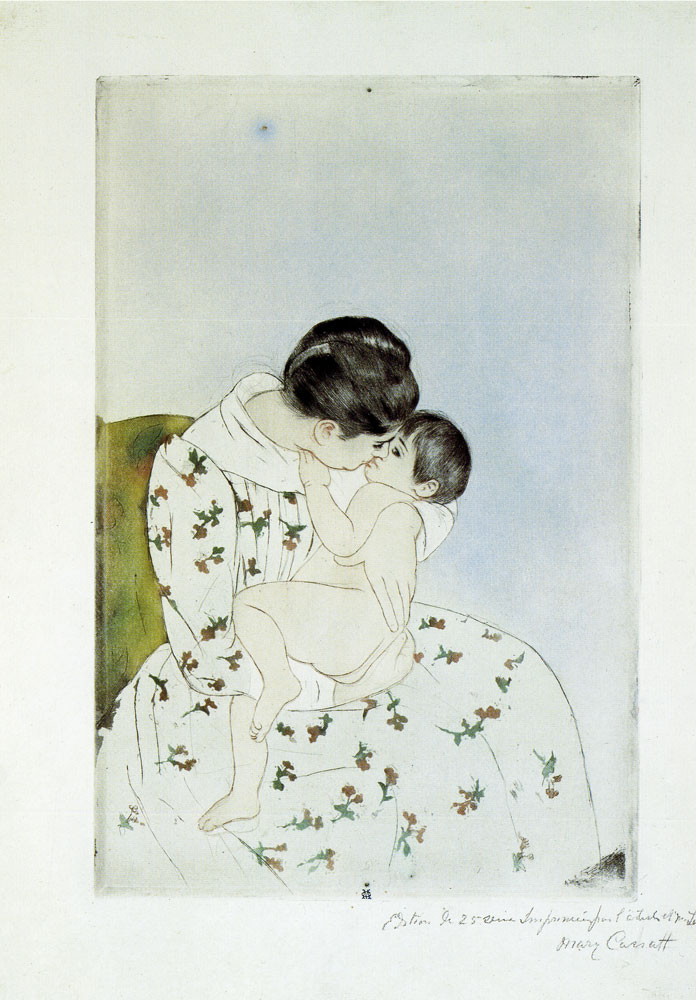 Mary Cassatt - Mother's Kiss