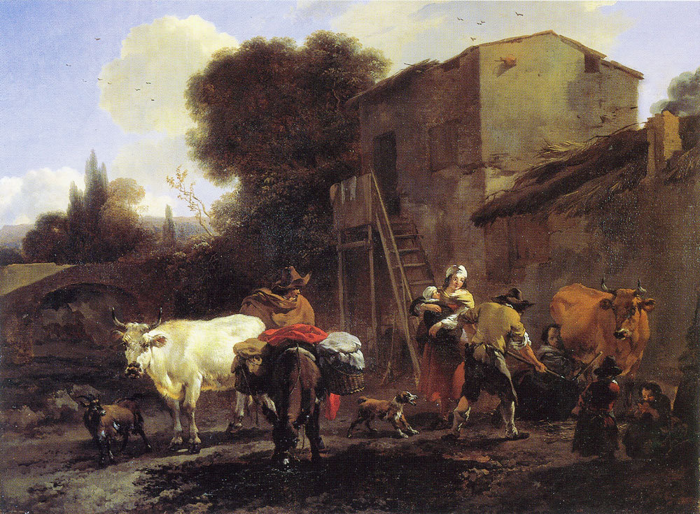 Nicolaes Berchem - Landscape with Cattle