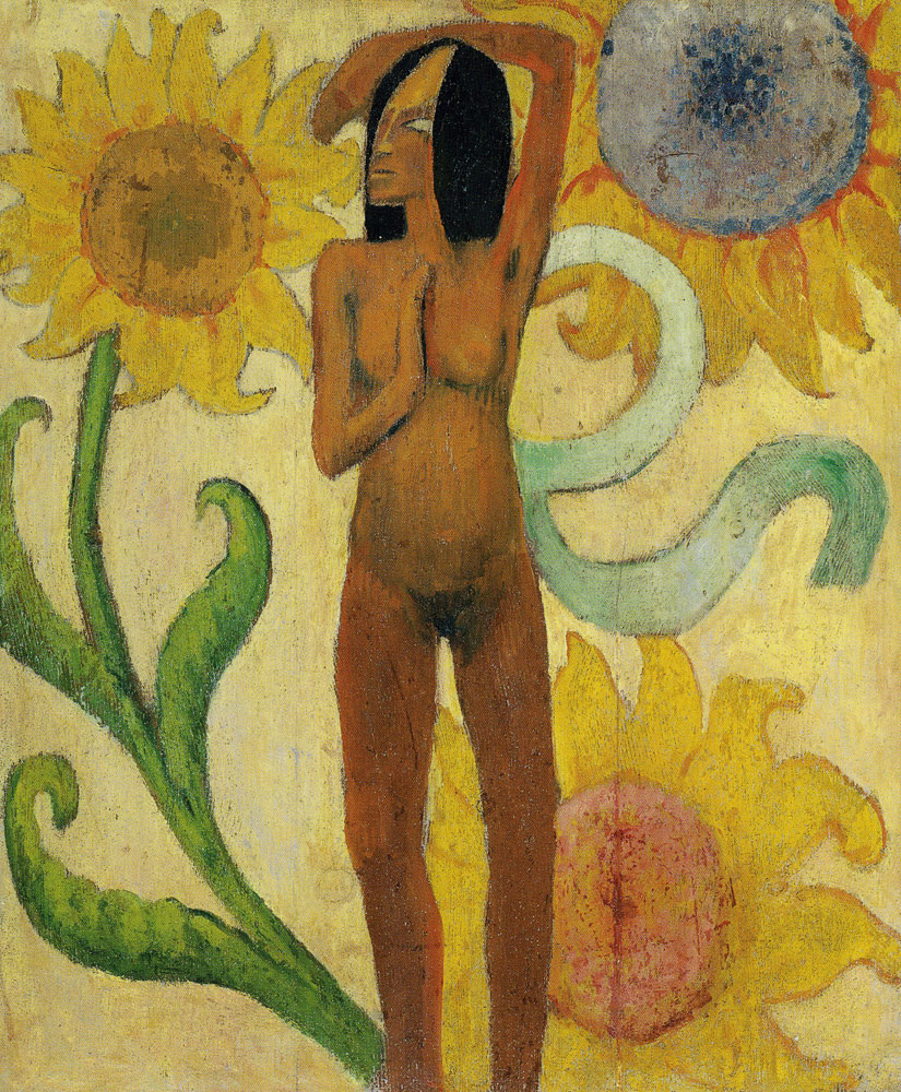 Paul Gauguin - Female Nude with Sunflowers