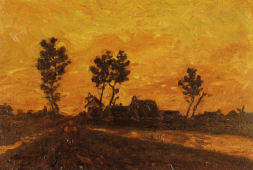 Vincent van Gogh - Landscape with sunset