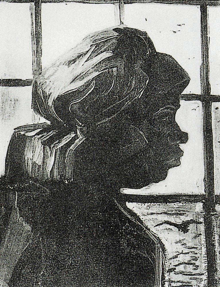Vincent van Gogh - Peasant woman, seen against the window, head