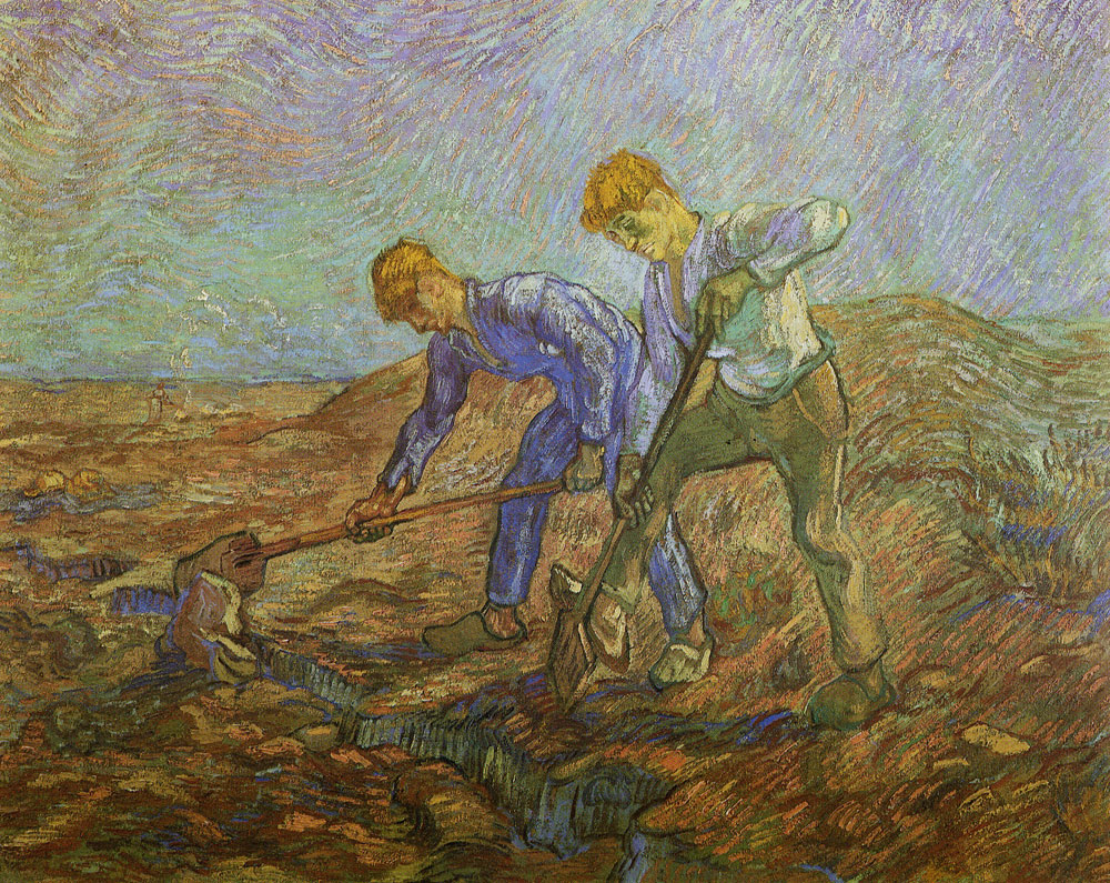 Vincent van Gogh - Two Peasants Digging