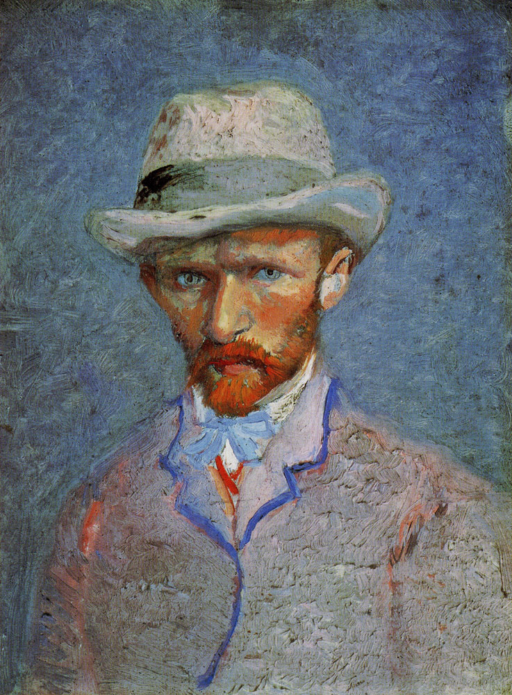 Vincent van Gogh - Self-portrait with grey hat