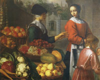 Abraham van Dijck Fruit seller