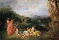 Antoine Watteau Love on the Field