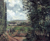 Camille Pissarro View of Côte des Grouettes, Pontoise
