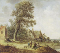 Jan van Goyen Peasants resting before an inn