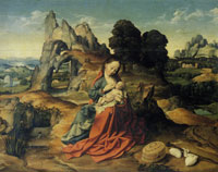 Joos van Cleve The rest on the flight into Egypt
