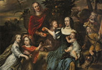 Jürgen Ovens Family Portrait, possibly the Family of Servaes Auxbrebis
