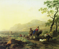 Nicolaes Berchem Italian Landscape with Figures