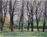 Paul Cézanne Chestnut trees at the Jas de Bouffan in winter