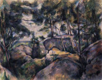 Paul Cézanne Rocks at Fontainebleau