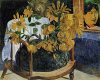 Paul Gauguin Sunflowers on an Armchair