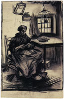Vincent van Gogh Woman shelling peas