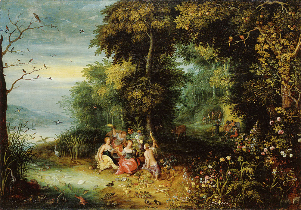 Abraham Govaerts - Forest Landscape with the Four Elements