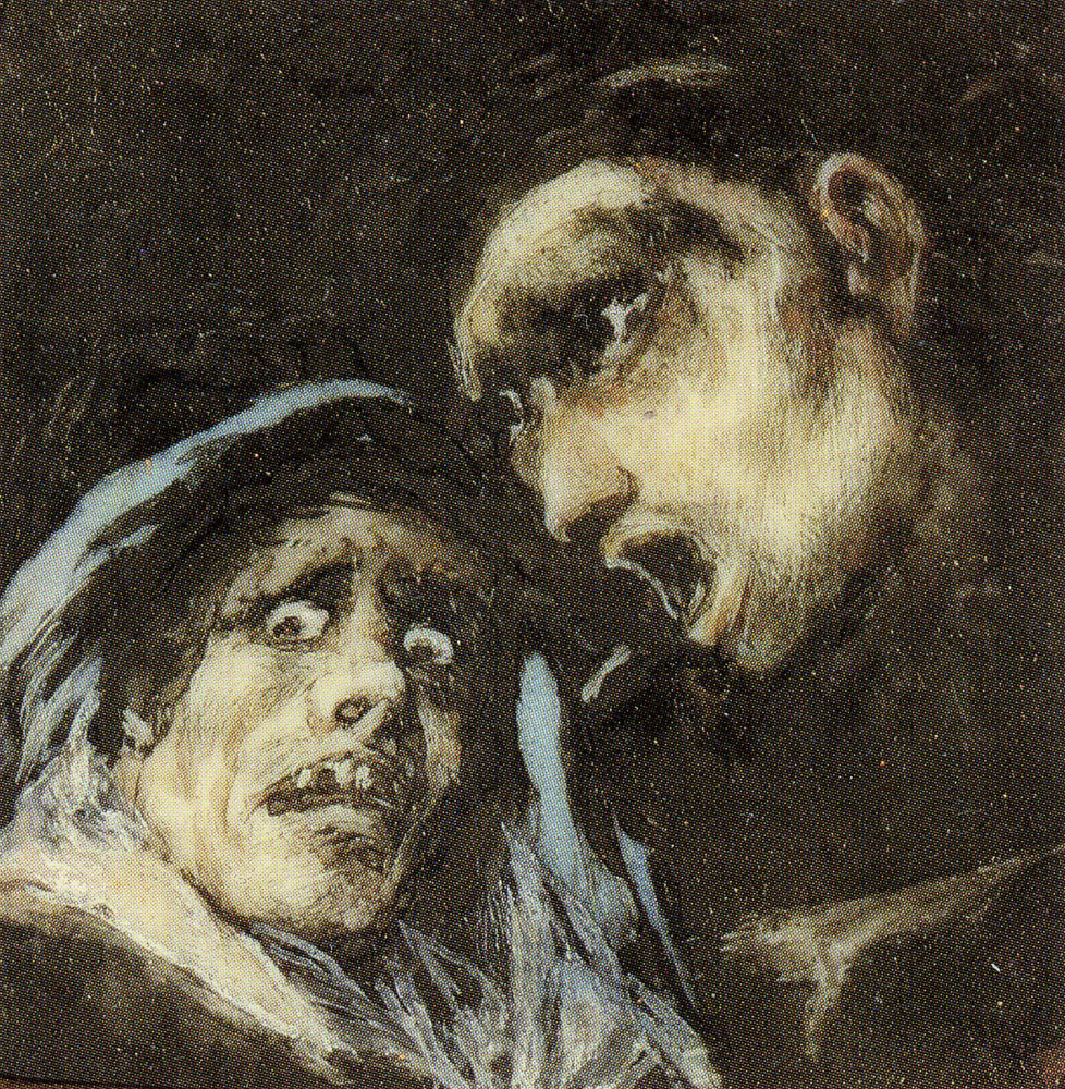 Francisco Goya - Monk Talking to an Old Woman
