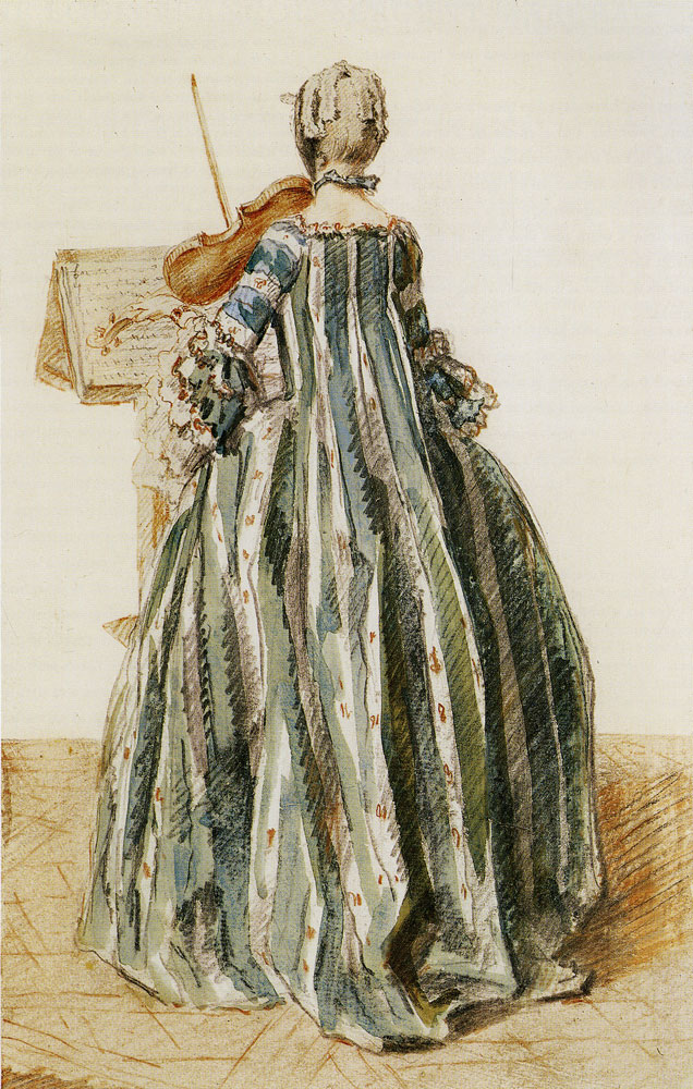 Louis de Carmontelle - Woman Playing the Violin, Seen from the Back