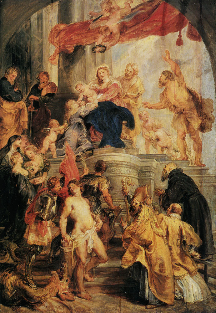 Peter Paul Rubens - Maria with Child Enthroned with Saints