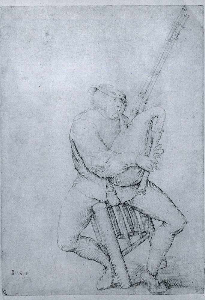 Copy after Pieter Bruegel the Elder - Bagpipe player