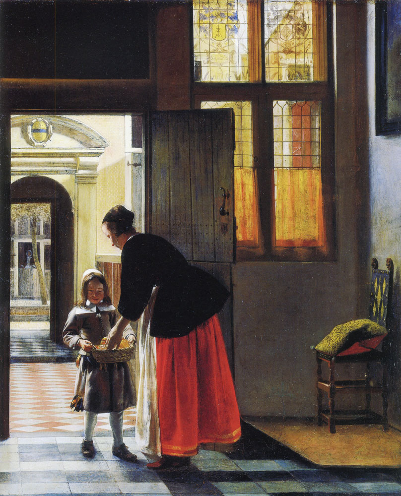 Pieter de Hooch - A Boy bringing Bread