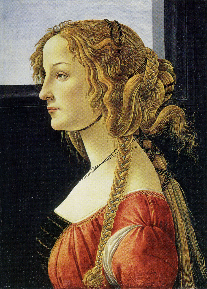 Studio of Sandro Botticelli - Portrait of a Young Woman
