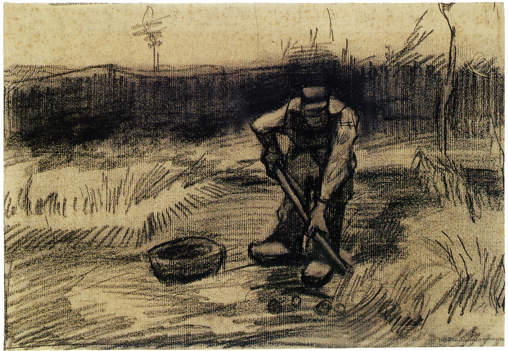 Vincent van Gogh - Peasant lifting potatoes