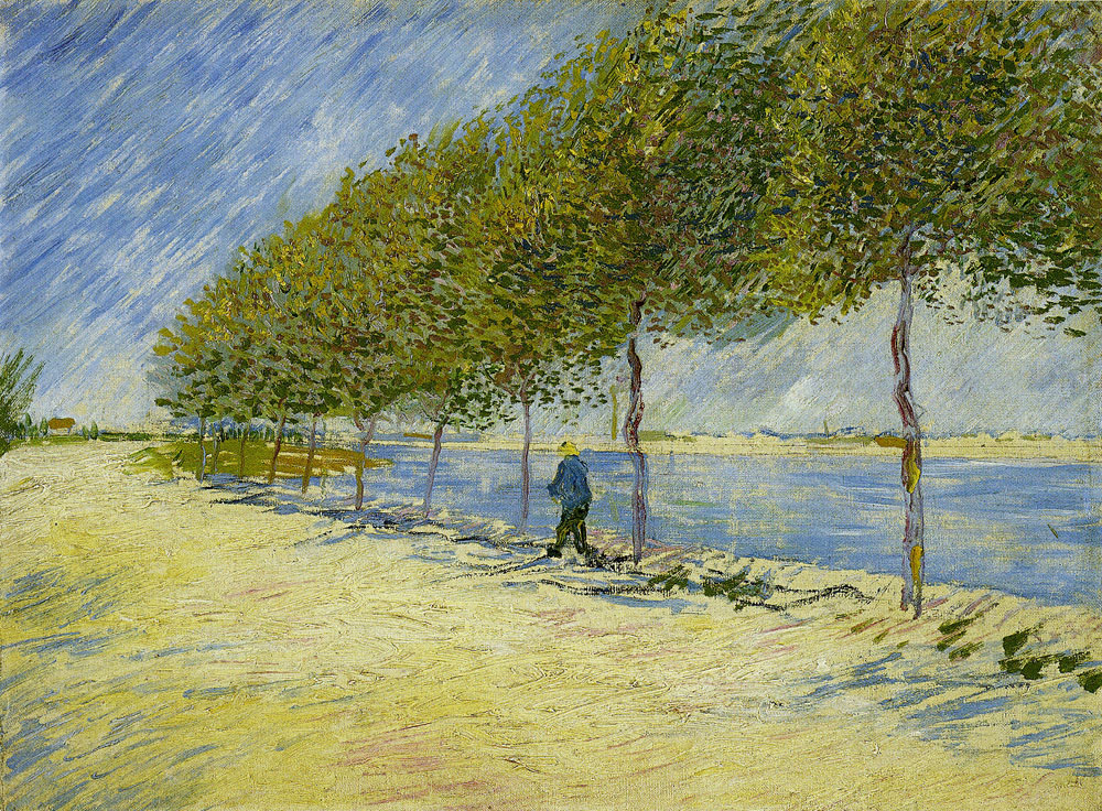Vincent van Gogh - A Walk Along the Banks of the Seine near Asnières
