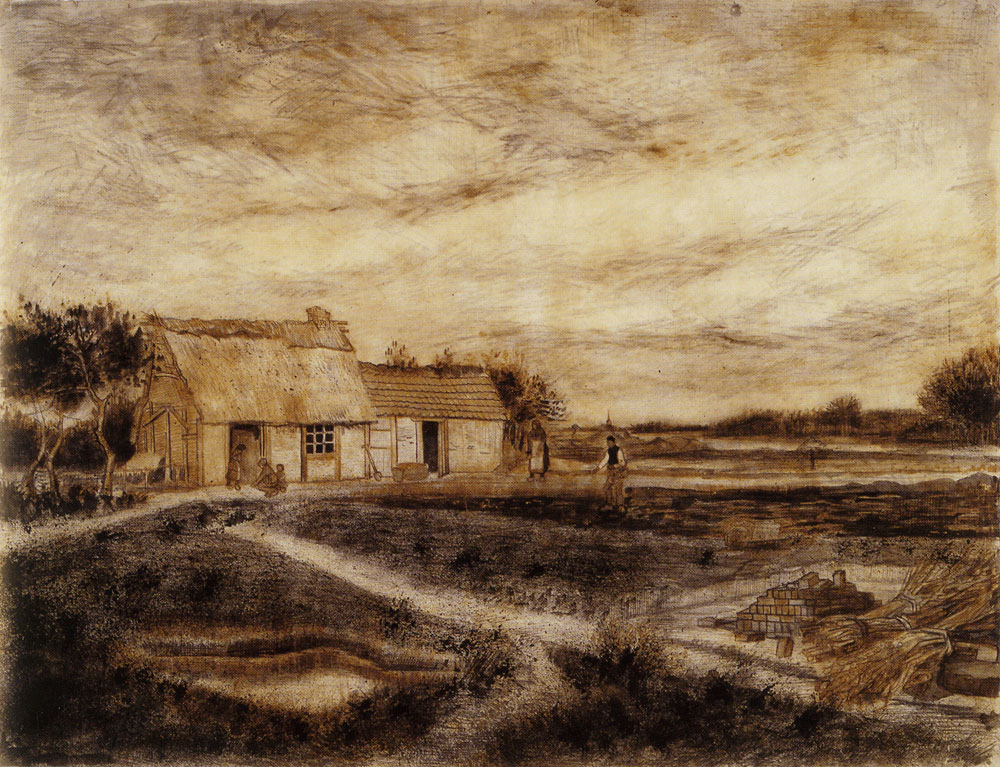 Vincent van Gogh - A Cottage on the Heath and 