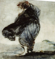 Francisco Goya Woman with Clothes Blowing in the Wind