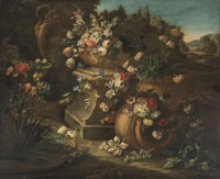 Style of Gaspar Peeter Verbrugghen II Decorative flower piece