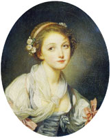 Jean-Baptiste Greuze Girl with a Gauze Scarf
