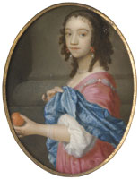 Isaac Luttichuys Portrait of a young lady holding an orange