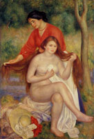 Pierre-August Renoir Bather and Maid