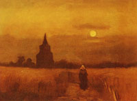 Vincent van Gogh The Old Tower at Dusk