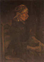 Vincent van Gogh Peasant woman, sitting, three-quarter length