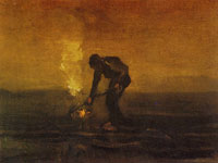 Vincent van Gogh Peasant burning weeds
