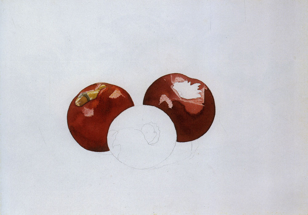 Charles Demuth - Three red apples