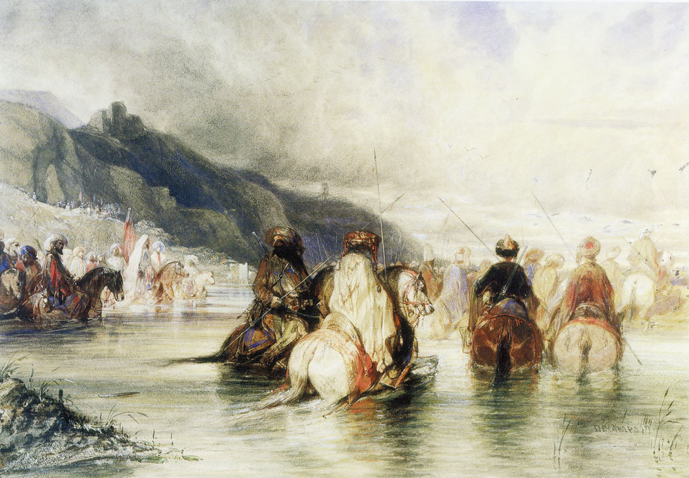 Alexandre-Gabriel Decamps - Crossing the River