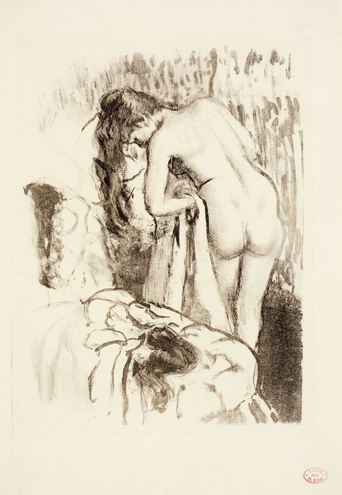 Edgar Degas - Nude Woman Standing Drying Herself