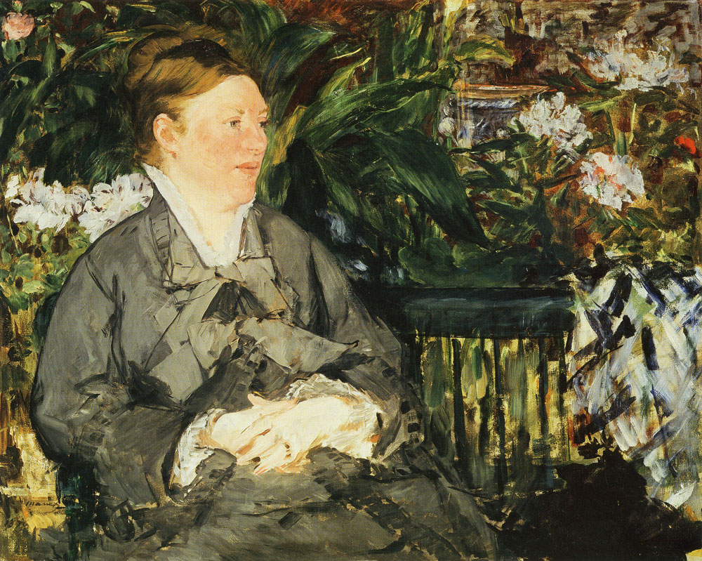 Edouard Manet - Mme Manet in the Conservatory