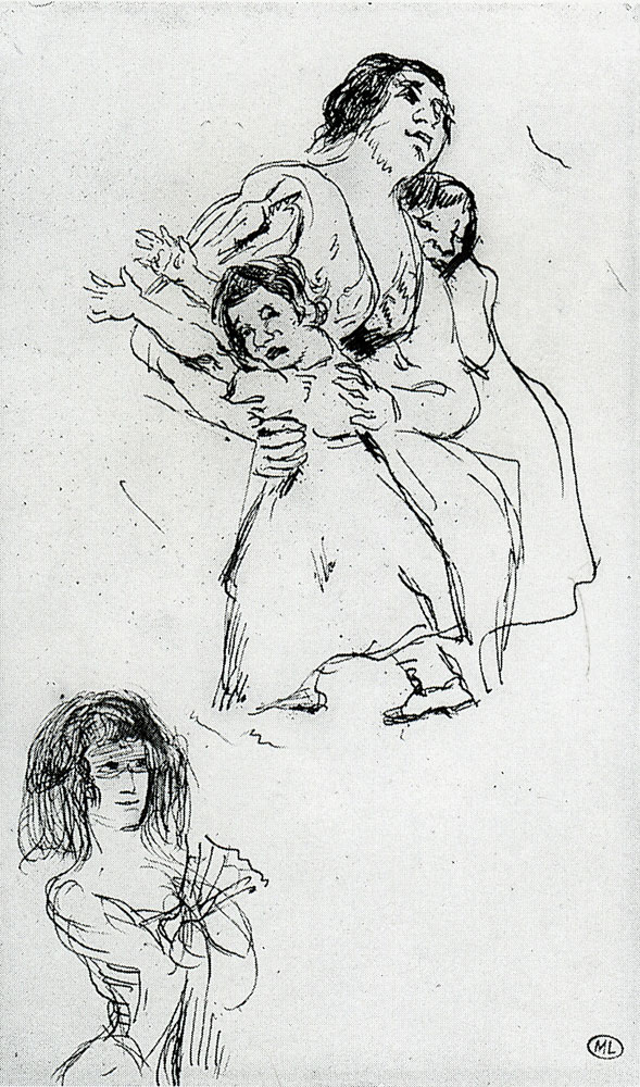 Eugene Delacroix - Study of Los Caprichos after Goya