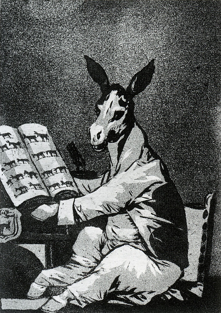 Francisco Goya - Los Caprichos, No. 39: As Far Back as His Grandfather