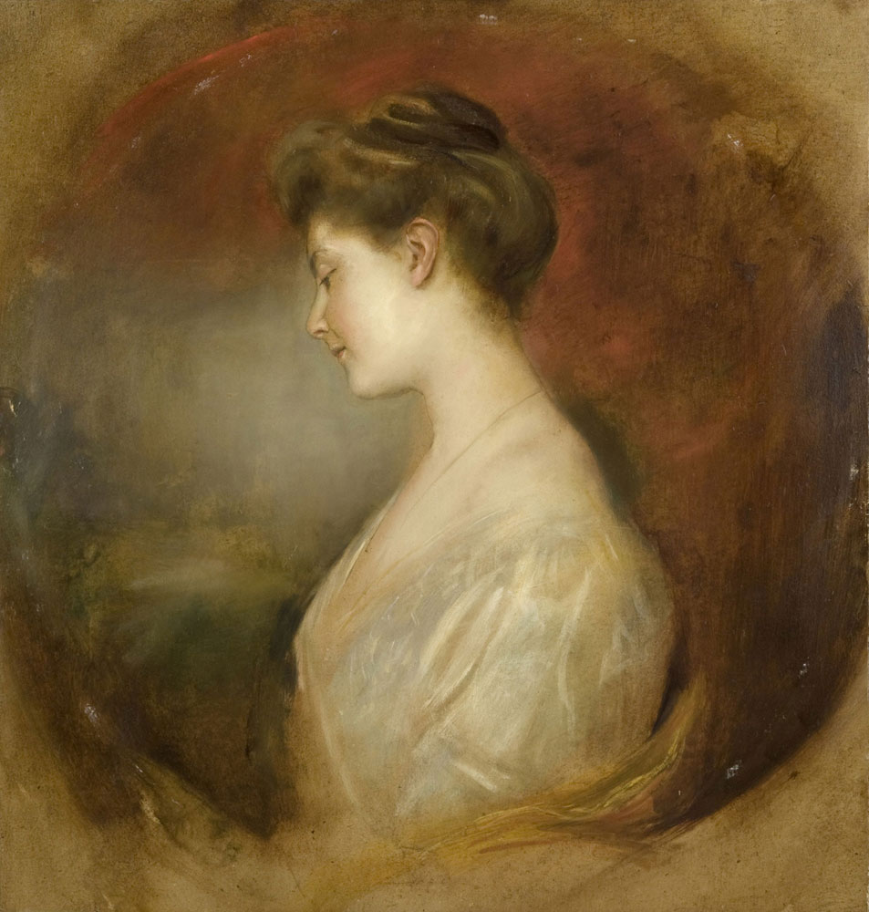Franz von Lenbach - Portrait of the widow Marion Knapp, née Graham, later Baroness Bateman