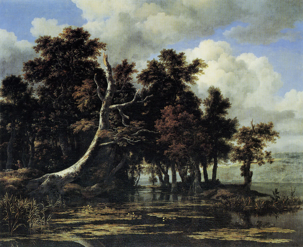 Jacob van Ruisdael - Oaks near a Lake