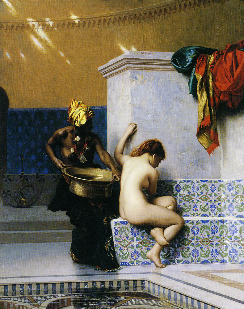 Jean-Leon Gerome - Moorish bath (Lady of Cairo bathing)