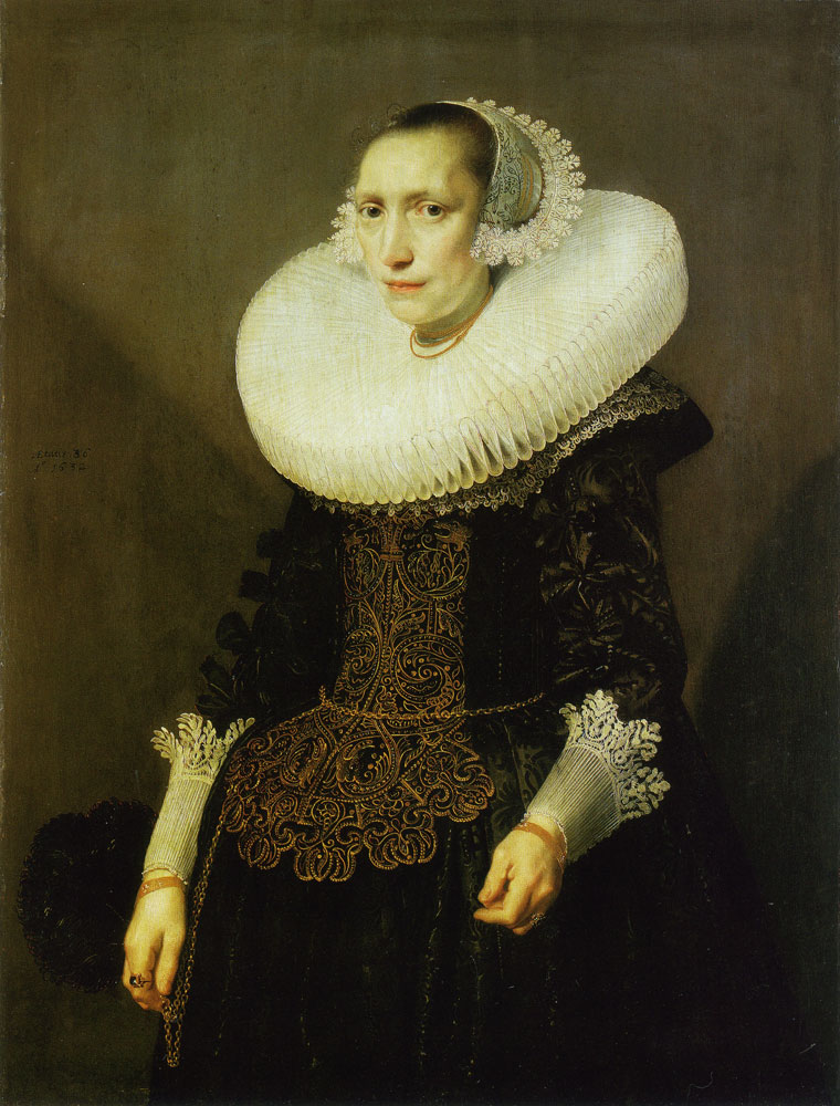 Circle of Michiel van Mierevelt - Portrait of a lady