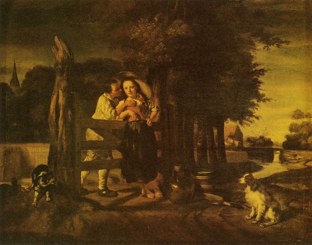 Nicolaes Maes - A couple in a landscape