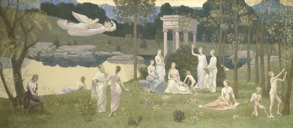 Pierre Puvis de Chavannes - The Sacred Grove, Beloved of the Arts and Muses