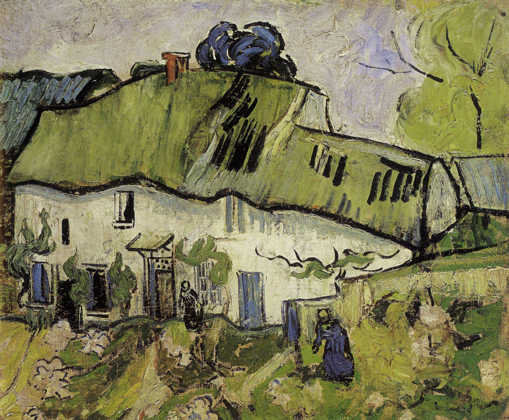 Vincent van Gogh - Farmhouse with Two Figures