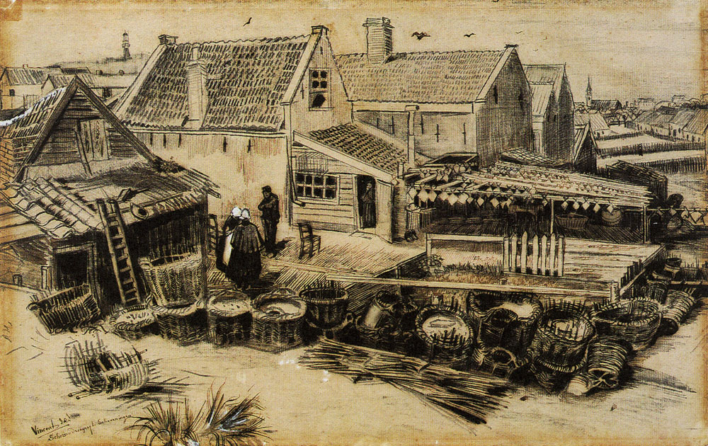 Vincent van Gogh - Fish-Drying Barn, Seen from a Height